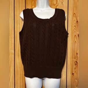 George Dark Brown Knit Vest